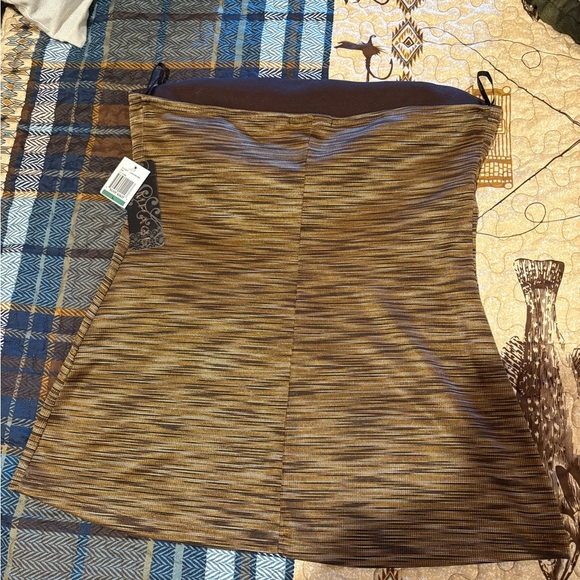 90s/y2k Rampage strapless brown, tan, and gold top women’s size L NWT - Picture 3 of 7